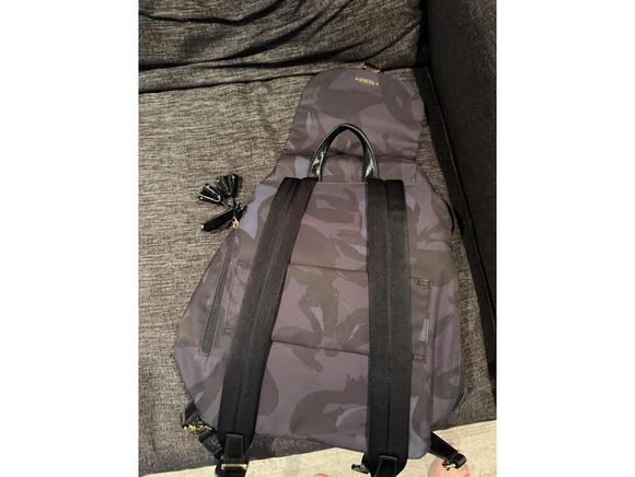 PRISTINE Tumi Voyager Rivas Black Camouflage Nylon Backpack with Gold Hardware main image 8